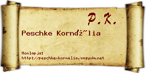 Peschke Kornélia névjegykártya